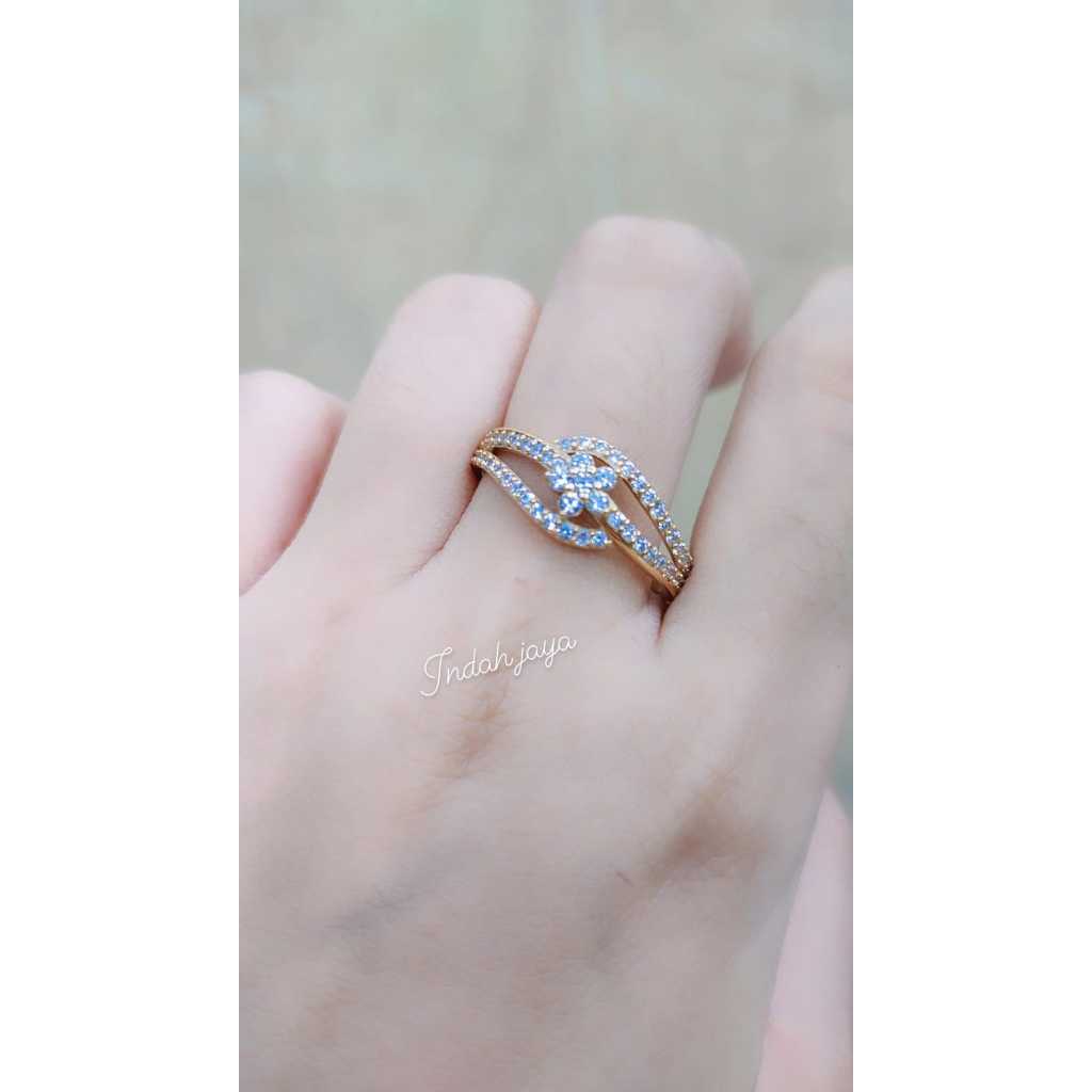 cincin mata putih emas asli 8k //375 //1.93gram