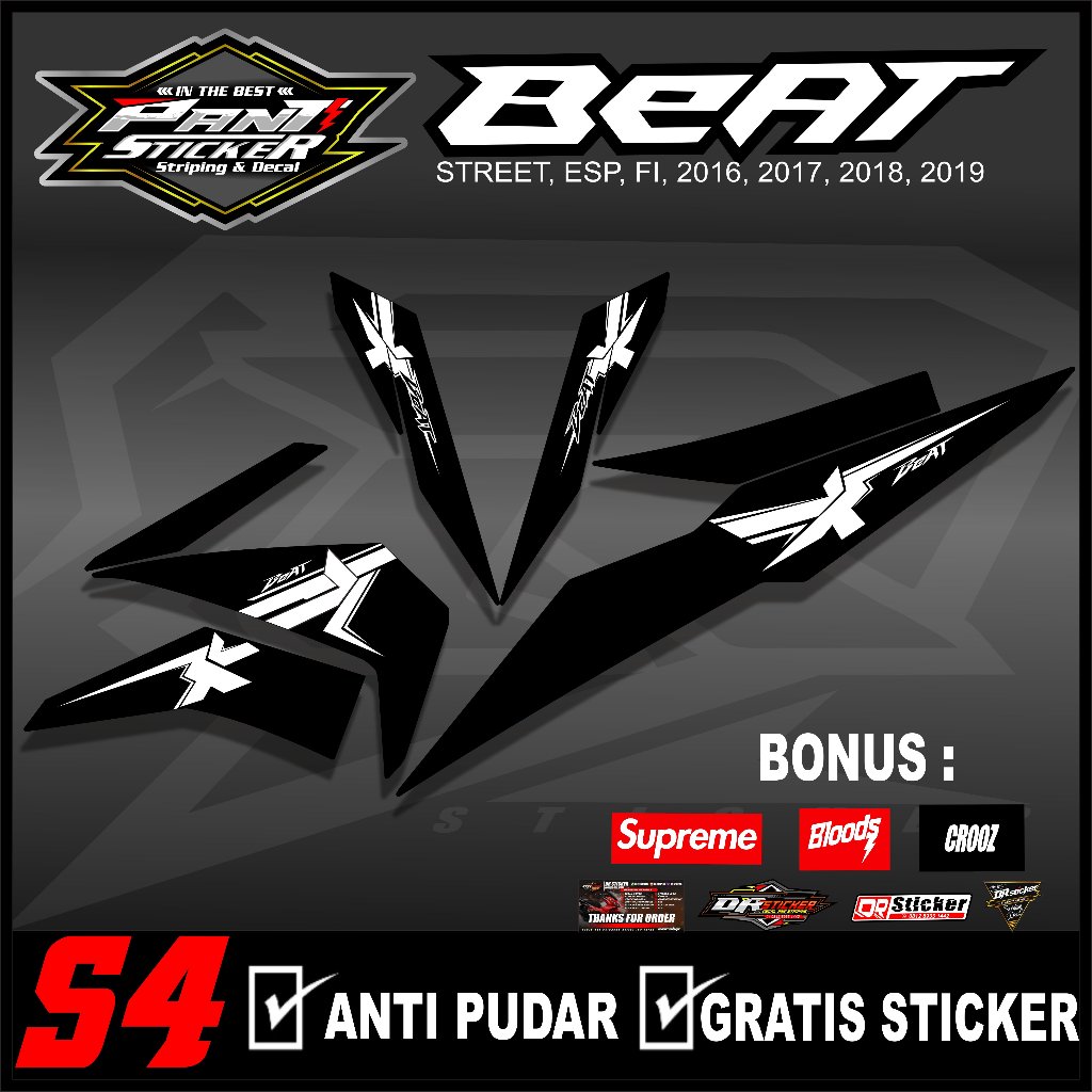 Striping Striping HONDA MOTOR Beat Esp Street 2020 New - Sticker Striping AKSESORIS BEAT Desain Simp