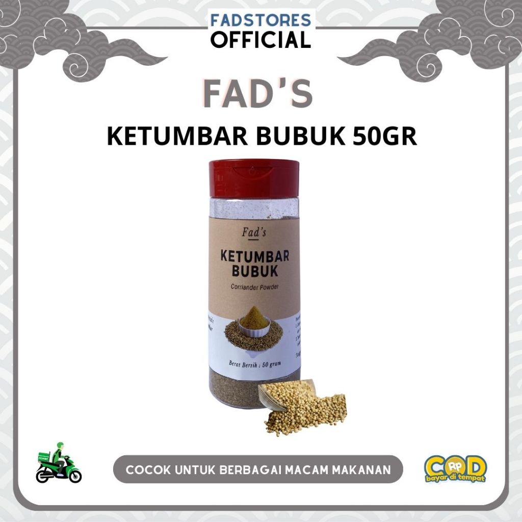 

[Kemasan Botol] Ketumbar Bubuk 50gr - Corriander Powder 50gr - Fad's Rempah Bubuk - Rempah JSR