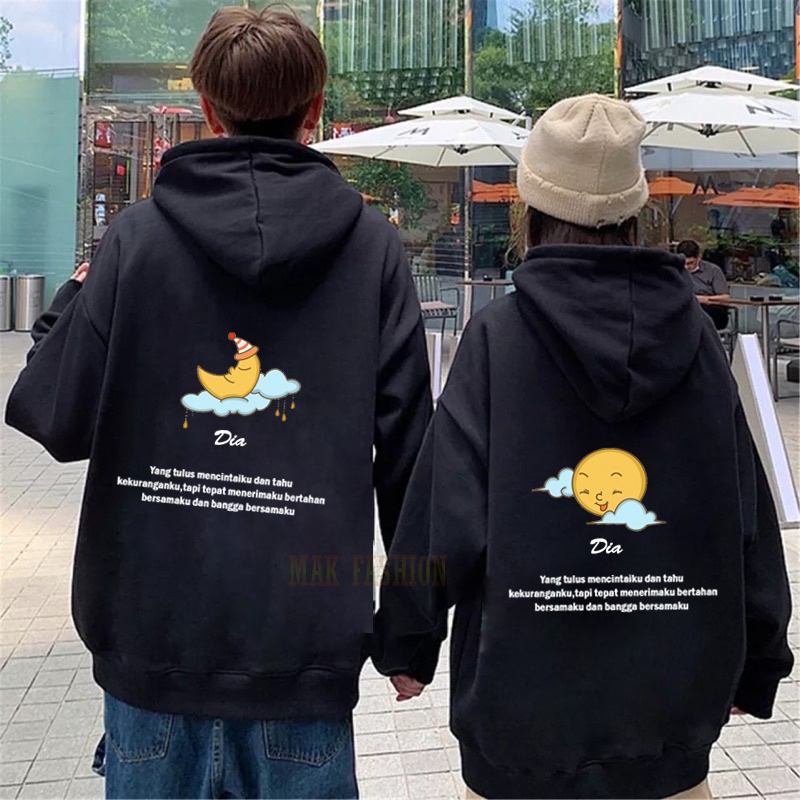 Terbaru Sweater Keren pria wanita couple/ switer hoodie terbaru switer Couple Bulan keren kekinian h