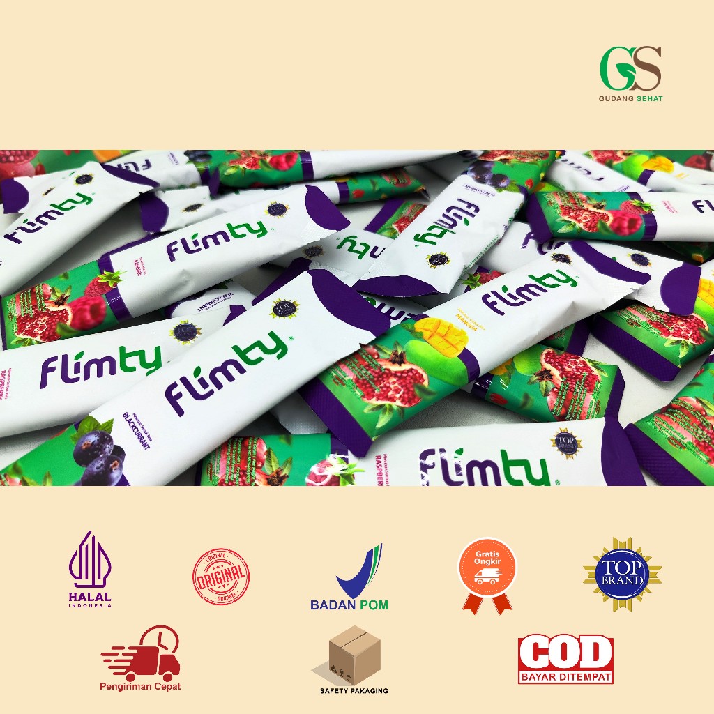 MANADO FREE ONGKIR FLIMTY Fiber Ecer 1 Sachet , Detox & Antioksidan, Original & BPOM
