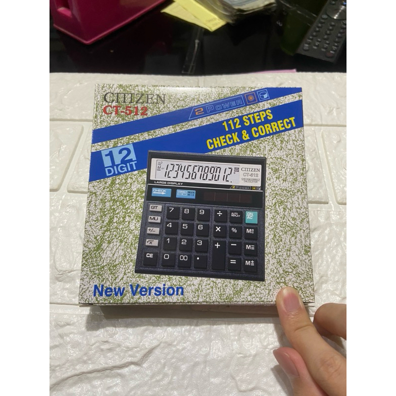 

KALKULATOR CITIZEN CT 512 ABU / 12 DIGIT CHECK CORRECT