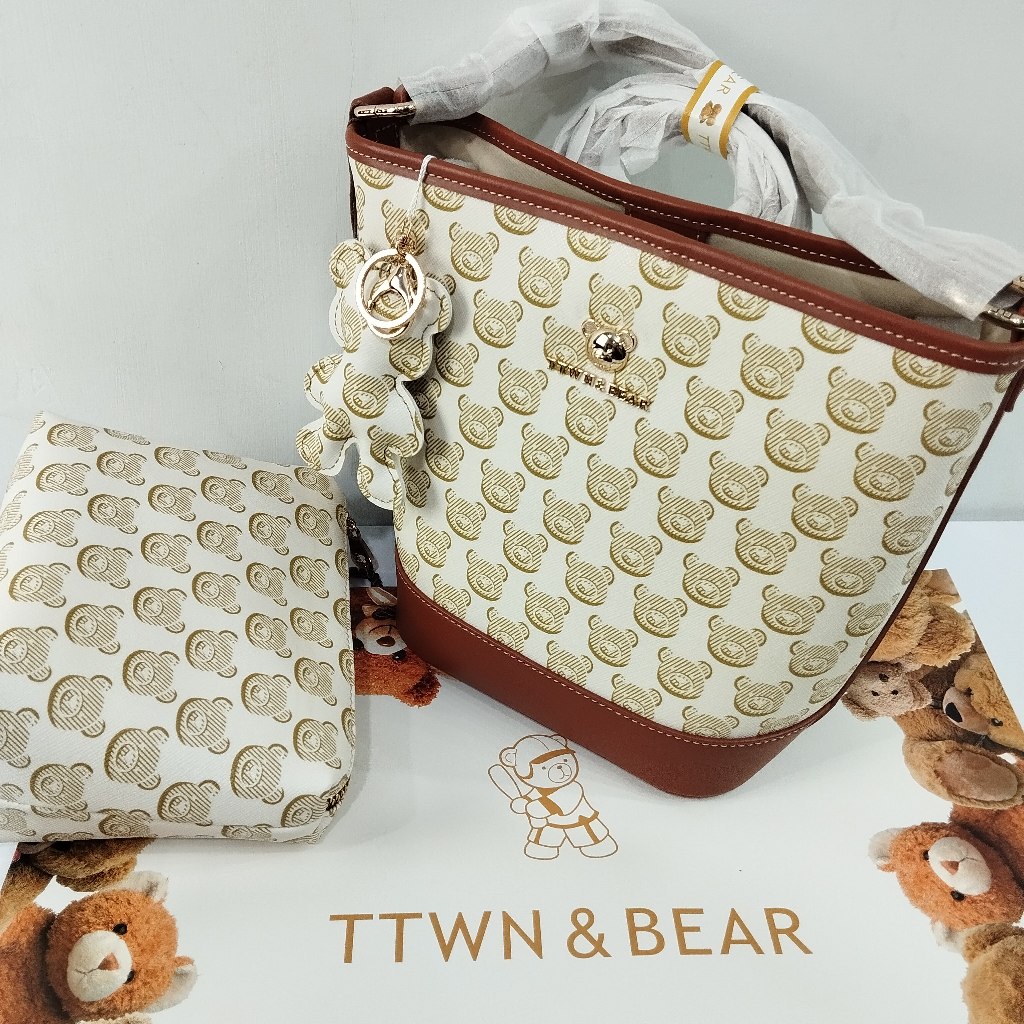 TTWN BEAR ORIGINAL TN3326 TOTE SLING BAG WANITA - TTWNBEAR - TOTE BAG WANITA TERLARIS - TTWN - BEAR