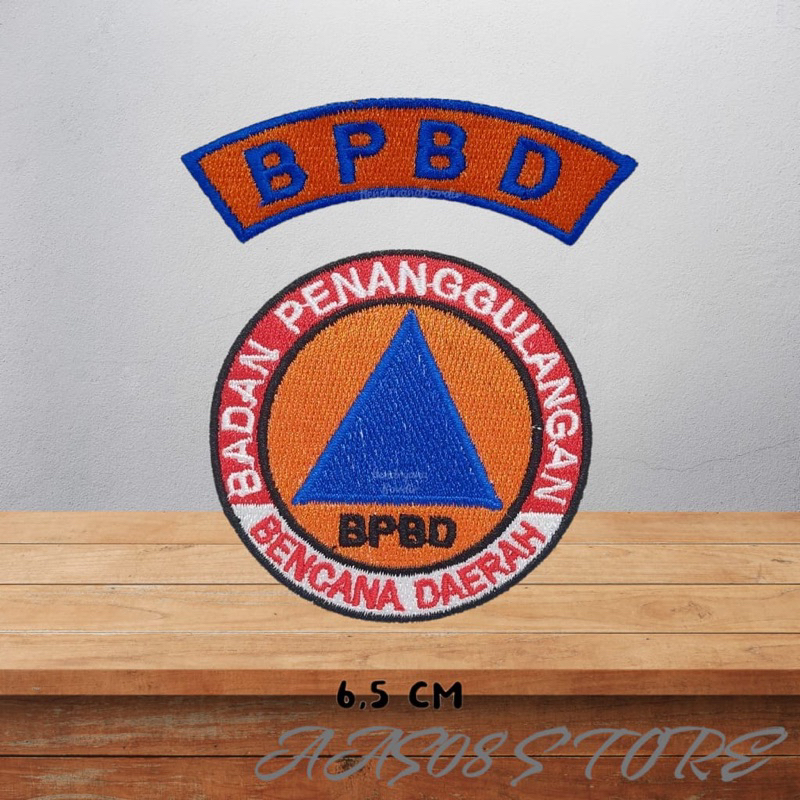 LOGO EMBLEM PATCH ATRIBUT BEDGE BORDIR BPBD LOGO BORDIR BPBD