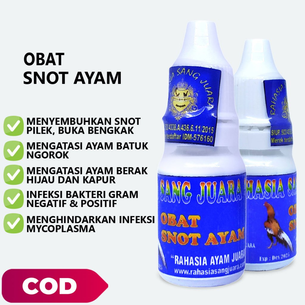 OBAT SNOT AYAM BANGKOK AMPUH MENGOBATI MATA BENGKAK AYAM SNOT PILEK