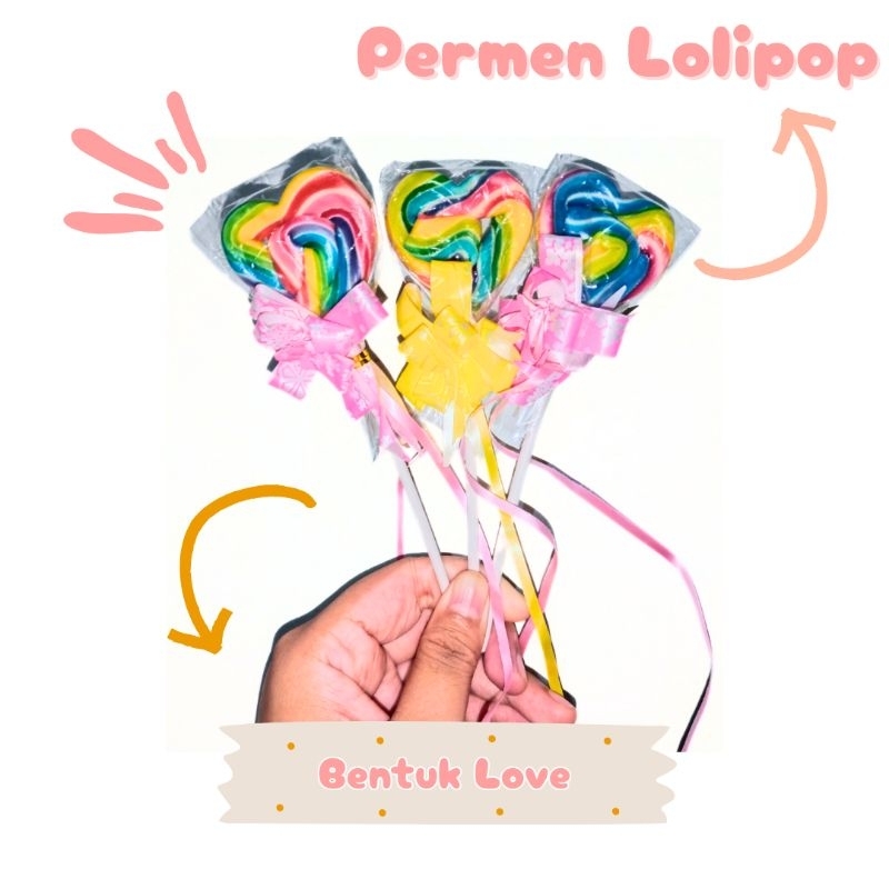 

Permen Lolipop Love 4 cm isi 20 Pcs / Permen Lolipop isi 20Pcs / Permen Lolipop Karakter / Permen Lolipop 4CM Love