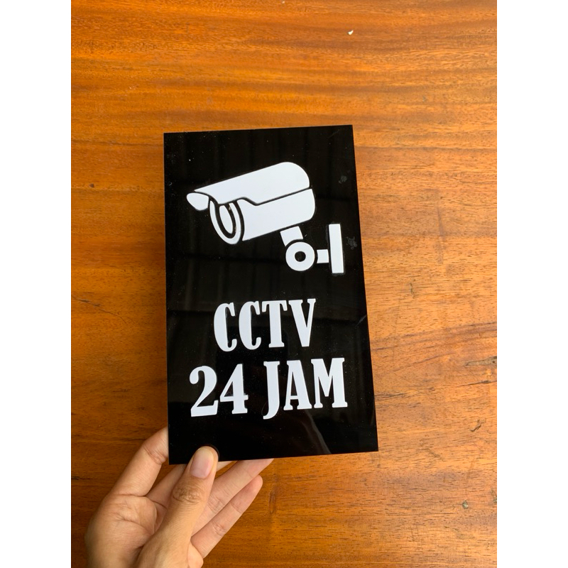 

papan sign akrilik cctv 24 jam