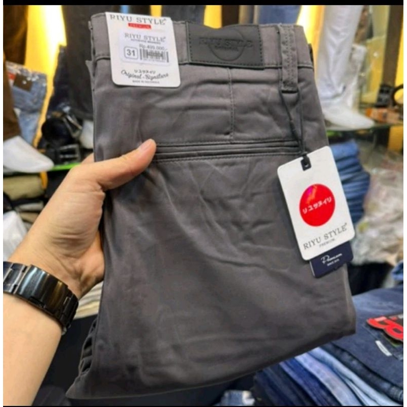 {CHINOS}celana panjang chinos pria RIYU STYLE slimfit premium//celana panjang chino model kekinian/c