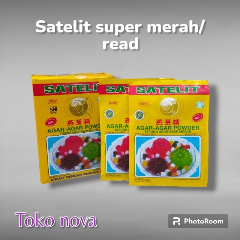 

Agar satelit super merah/read 7gr 1box isi 12pcs