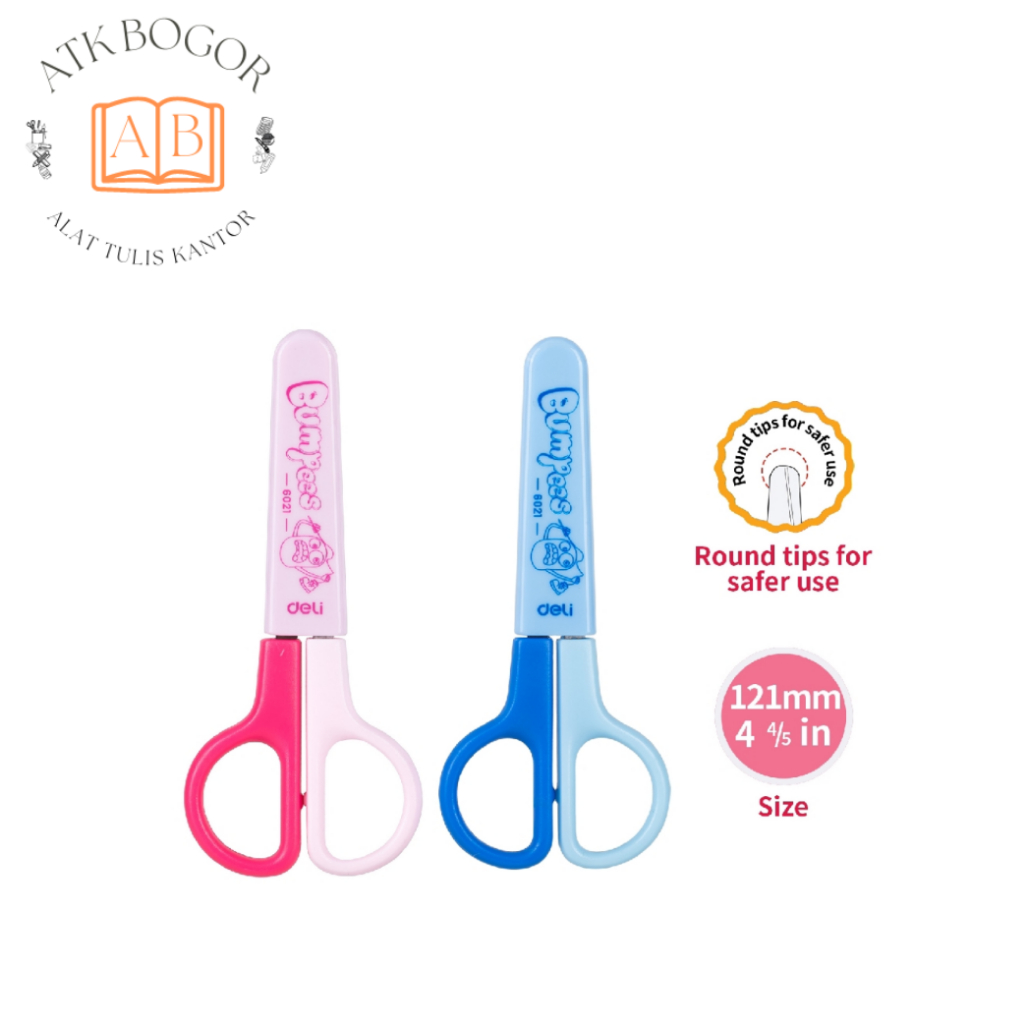 

Deli Gunting Stainless Anak Sekolah Karakter Bumpees E6021 Scissors Round Tip - Biru / Pink / Kuning