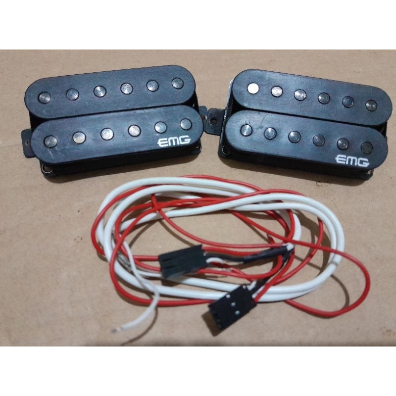 Pickup aktif gitar elektrik Humbucker Merk EMG Retro Aktif Set Original