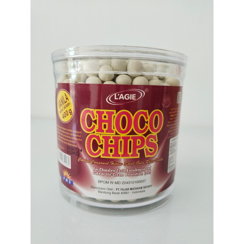 

LAGIE Choco Chips Bulat Rasa Vanila Kemasan Toples 400gr