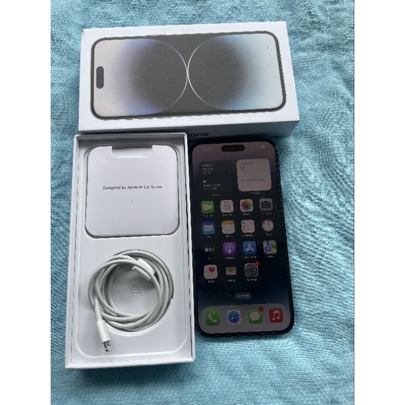 IPhone 14 Pro Max 256GB iBox Black Purple NO MINUS Sinyal aktif permanen
