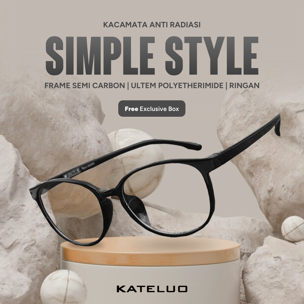 KATELUO 9930 Kacamata Anti Radiasi Komputer Pria Wanita Frame Ringan Original