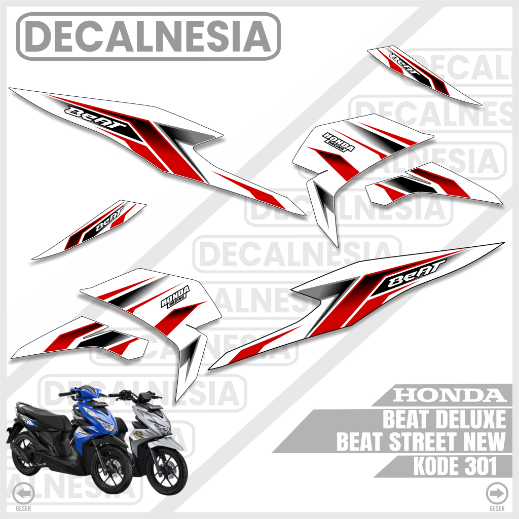 Striping Stiker Motor Beat Deluxe 2021 2022 2023 2024 CBS ISS Street New Honda Variasi Modifikasi Si