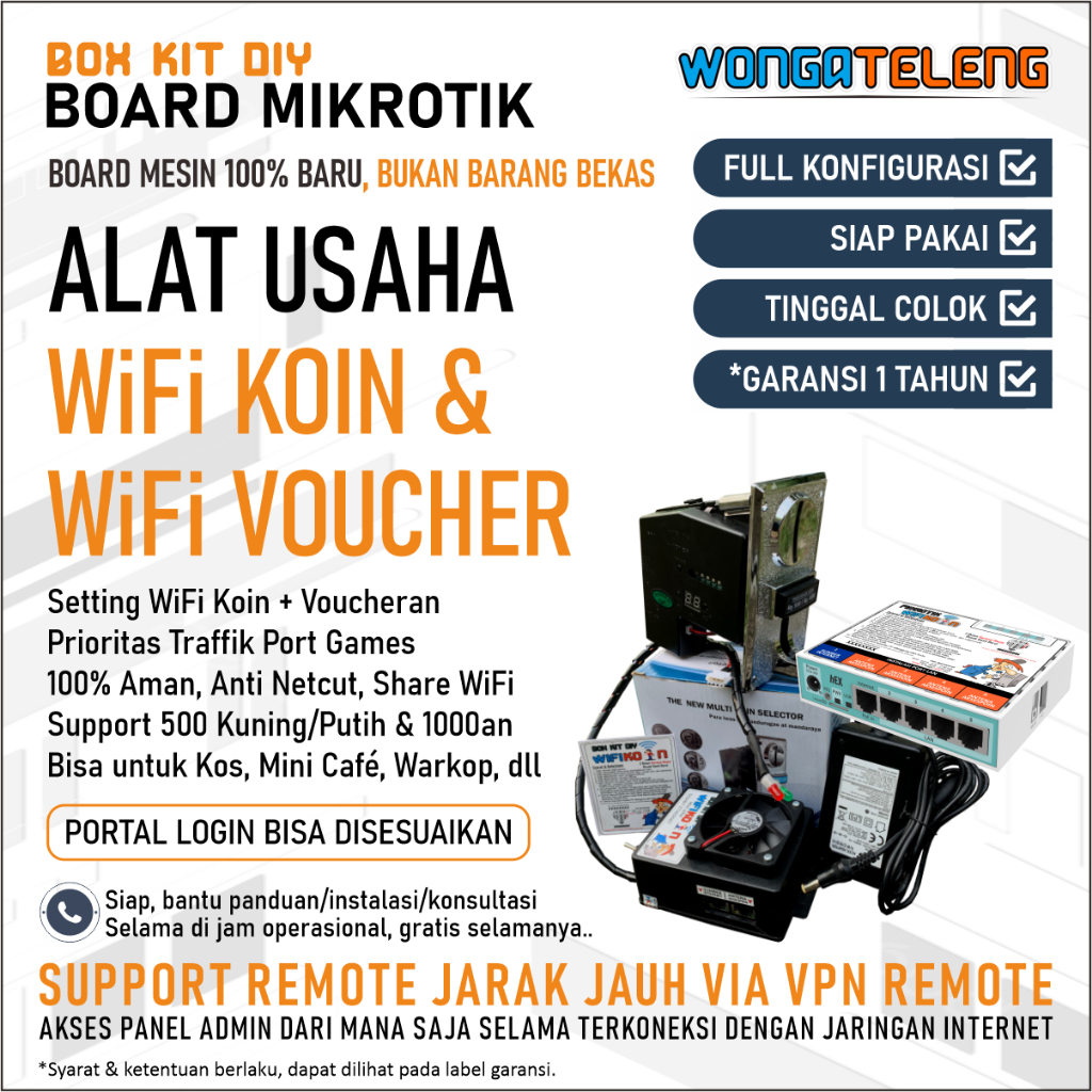 Paket Box Kit Wifi koin Mirotik Termurah