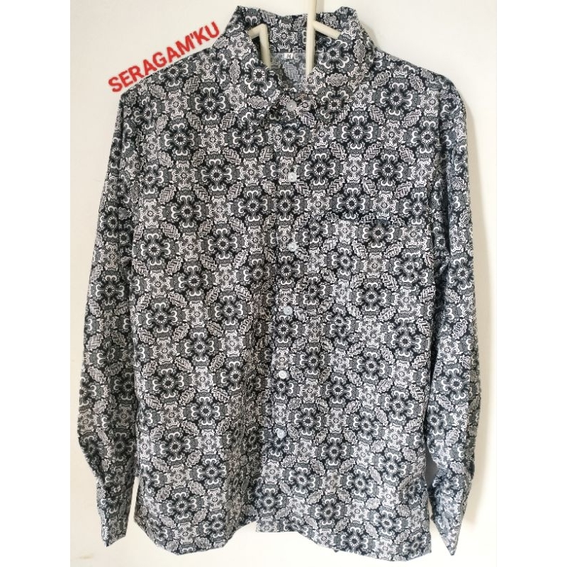 Seragam Sekolah SMA/Kemeja Baju Seragam Sekolah SMA/Kemeja Batik Sekolah Motif Nusa Abu SMA/Kemeja B