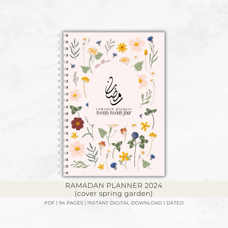 Ramadan Planner 2024 (Cover Spring Garden) Ramadhan Planner, Ramadhan Journal, Ramadan Journal, Rama