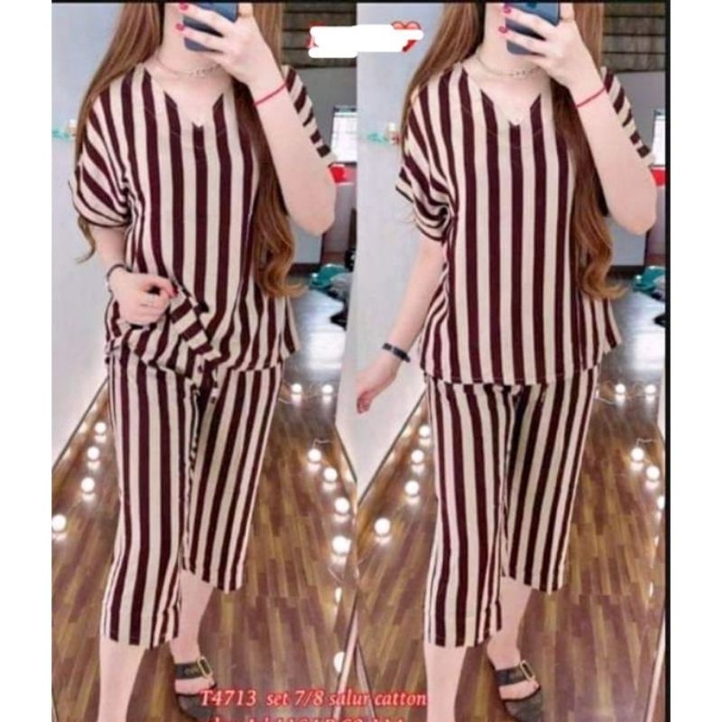 SETELAN ANDIN MOTIF SALUR SETELAN WANITA VIRAL SETELAN WANITA TERBARU SETELAN KEKIKIAN SETELAN WANIT