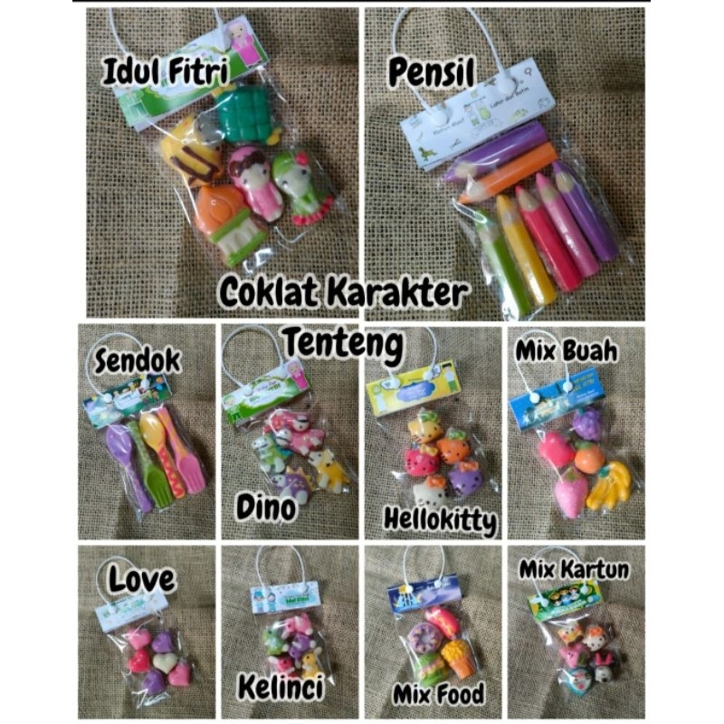 

Coklat Karakter Tenteng Ecer 1pcs|| untuk THR/SOUVENIR/SNACK ULANG TAHUN dll