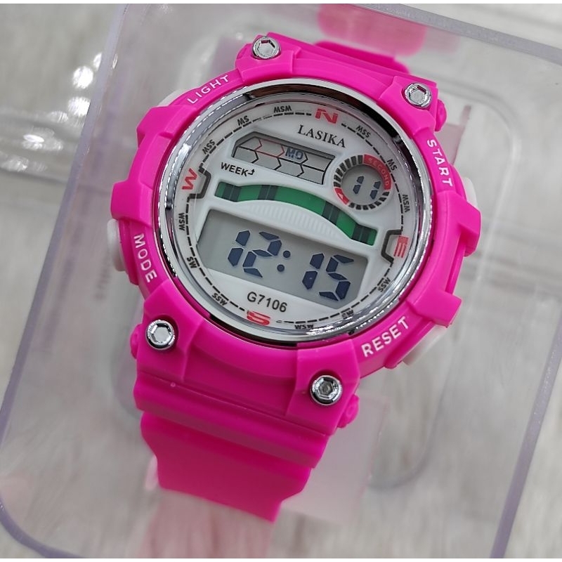 Jam tangan cewek abg sporty digital lasika original