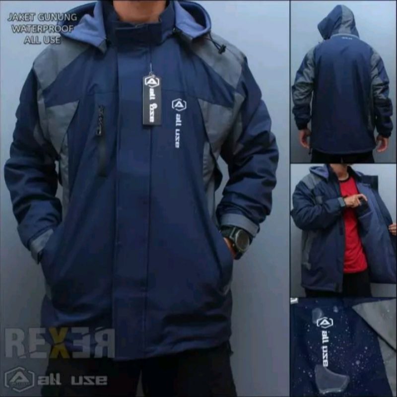 Jaket Gunung Pria All Use Original Waterproof Dan Windrpoof Jaket gunug pria waterproof jaket gunung