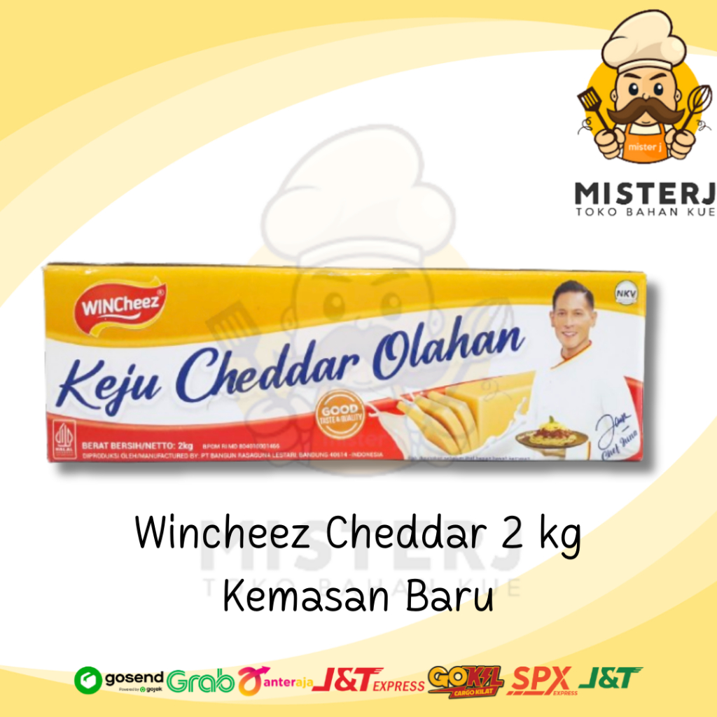 

Wincheez Cheddar Cheese | 2 Kg | Keju Cheddar Wincheez Kemasan 2 Kg Utuh