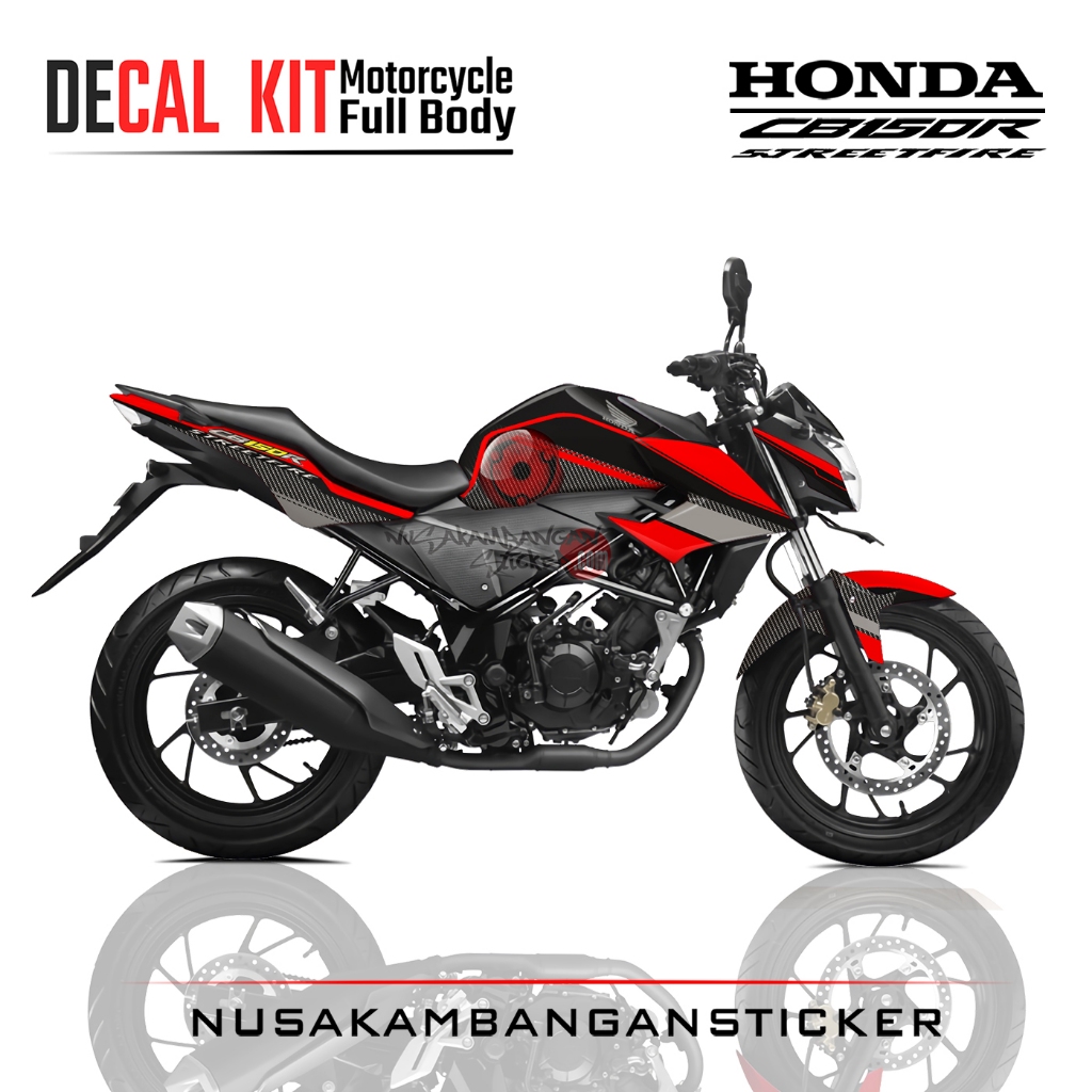 Decal Kit Sticker New CB 150 R Streetfire Black Carbon Stiker Full Body