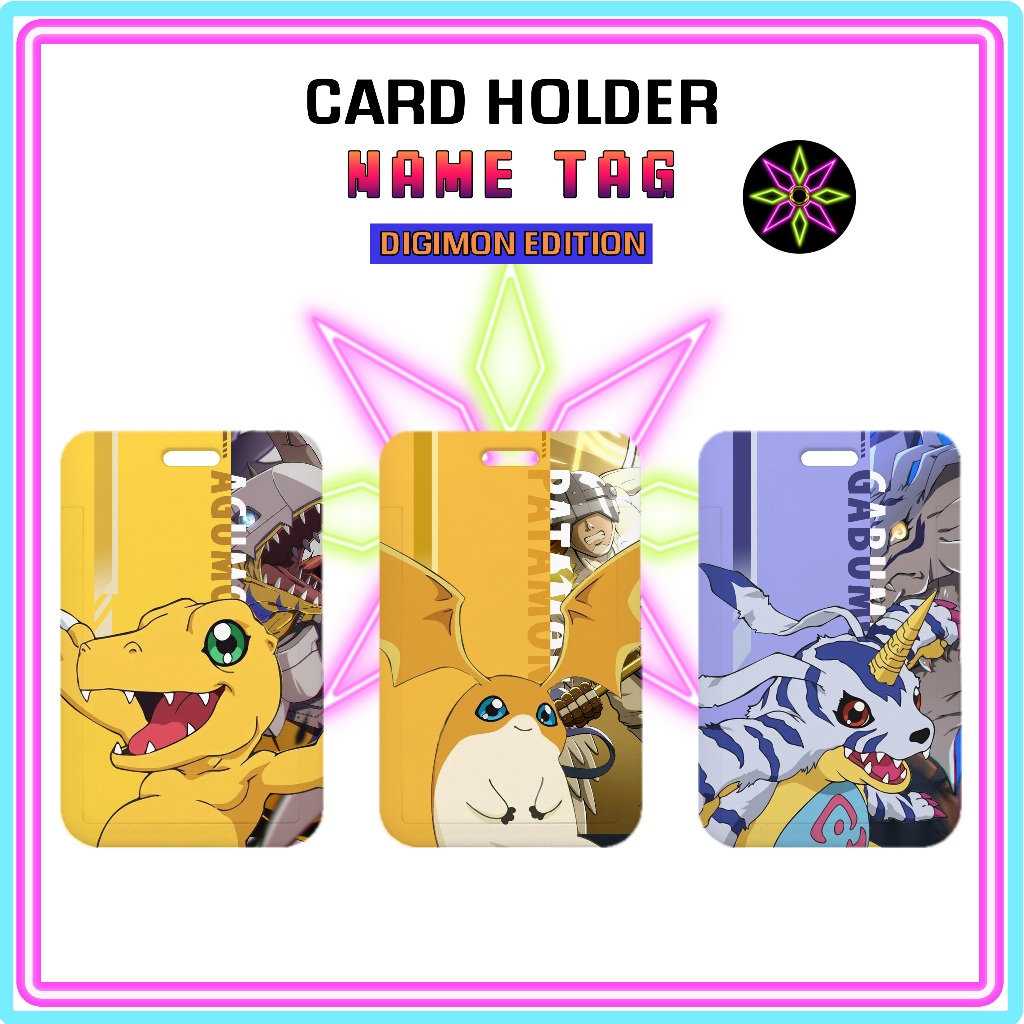 

Hikari Print ID Card Holder Digimon Edition Nametag Tanpa Tali Card Holder Tempat Kartu Agumon Gabumon Patamon Tailmon Biyomon Palmon Gomamon Tentomon