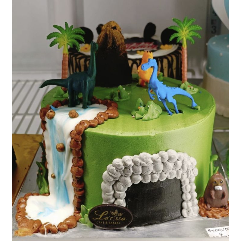 Kue ulang tahun anak laki-laki karakter dinosaurus - cake ultah dino - birthday cake anak