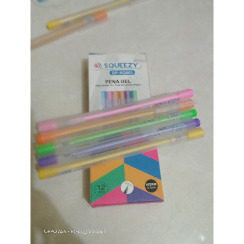 

PENA GEL / PULPEN GEL SQUEEZY GP-SQ803 jual per pack isi 12