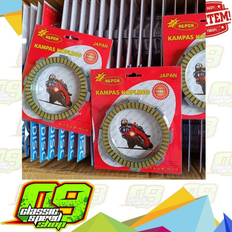 kampas kopling Racing GL100 Mp Tiger NEPON FR Fiz R Jupiter MX KLX mx King Nepon dkk