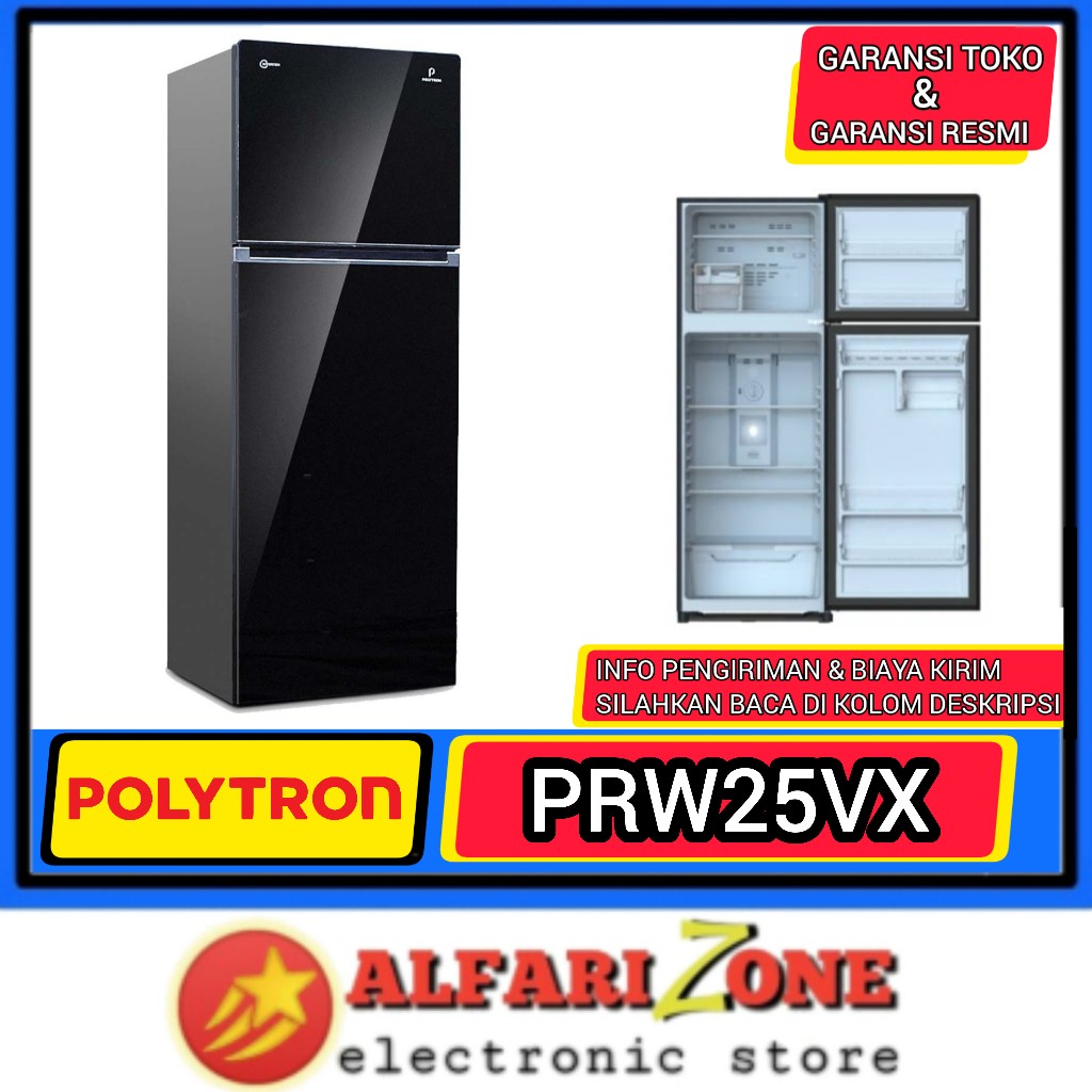 POLYTRON PRW25VX Kulkas Polytron 2 pintu Inverter PRW 25VX