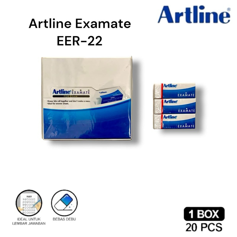 

Artline Examate | Penghapus / Eraser EER-22 1 Box (20 pcs ) Big / Besar