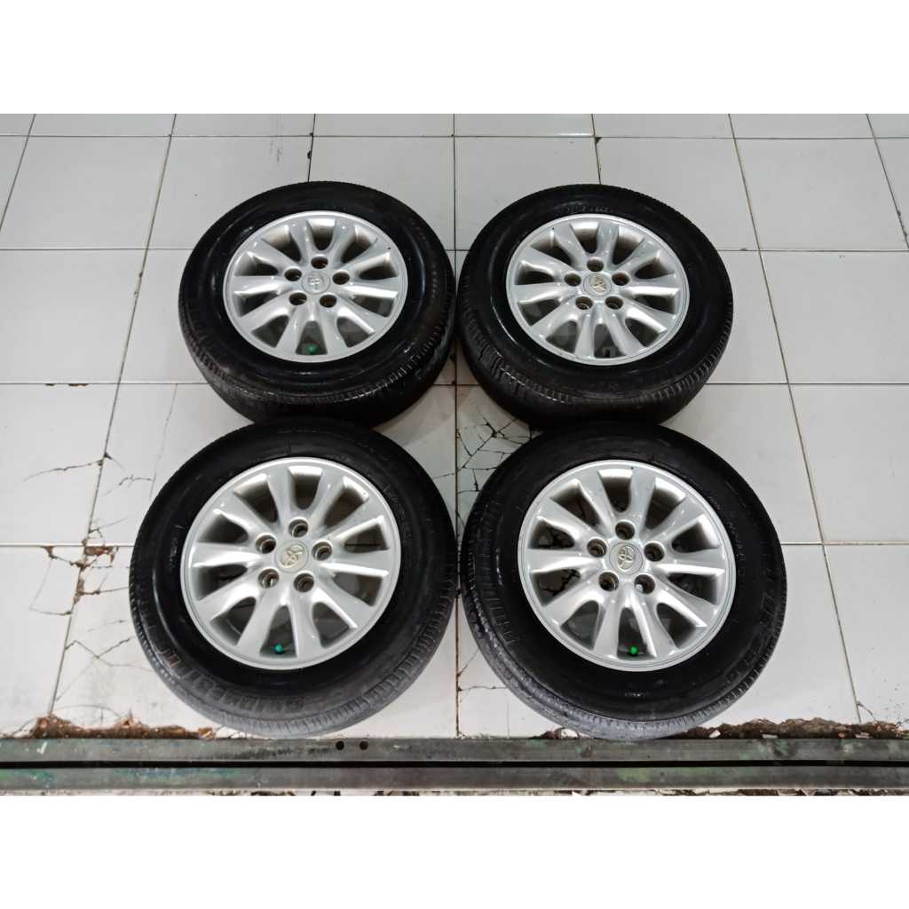 pelek mobil original copotan toyota inova ring 15 + ban 205 65 r15