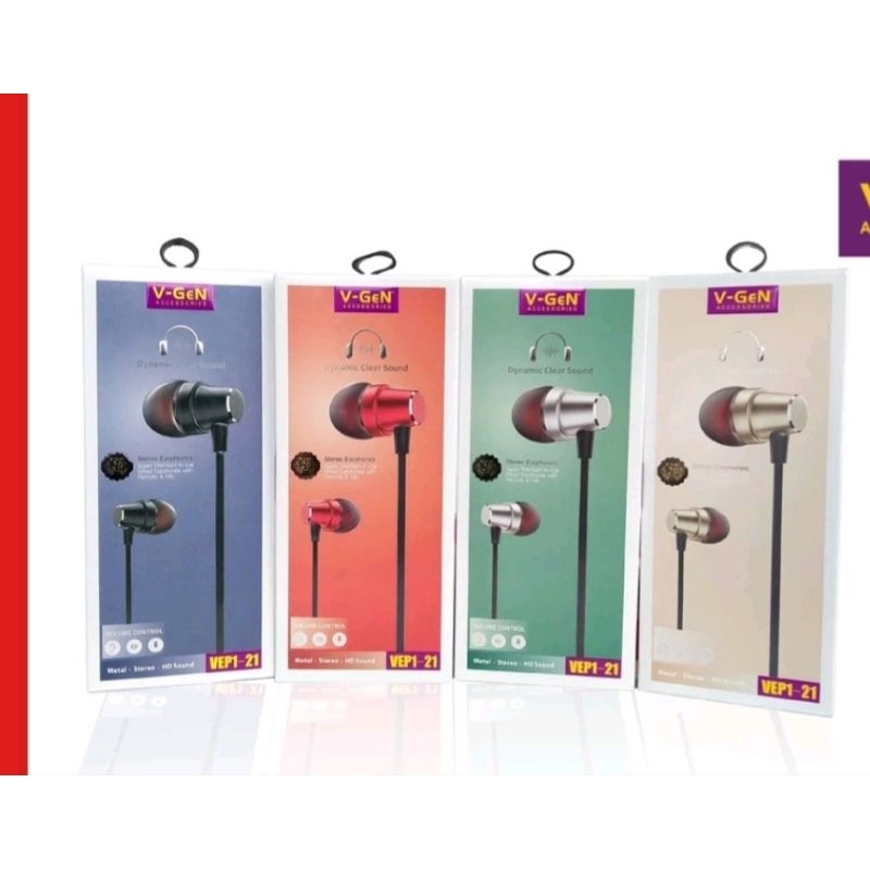 Handsfree V-Gen VEP1-20 VEP1-21 VEP1-22 VEP1-23 VEP1-06 VEP1-19 Headset Earphone Mic