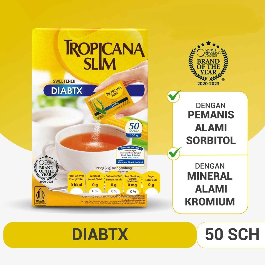 

Tropicana Slim DIABTX (50 sch) - Pengganti Gula Diabetesi
