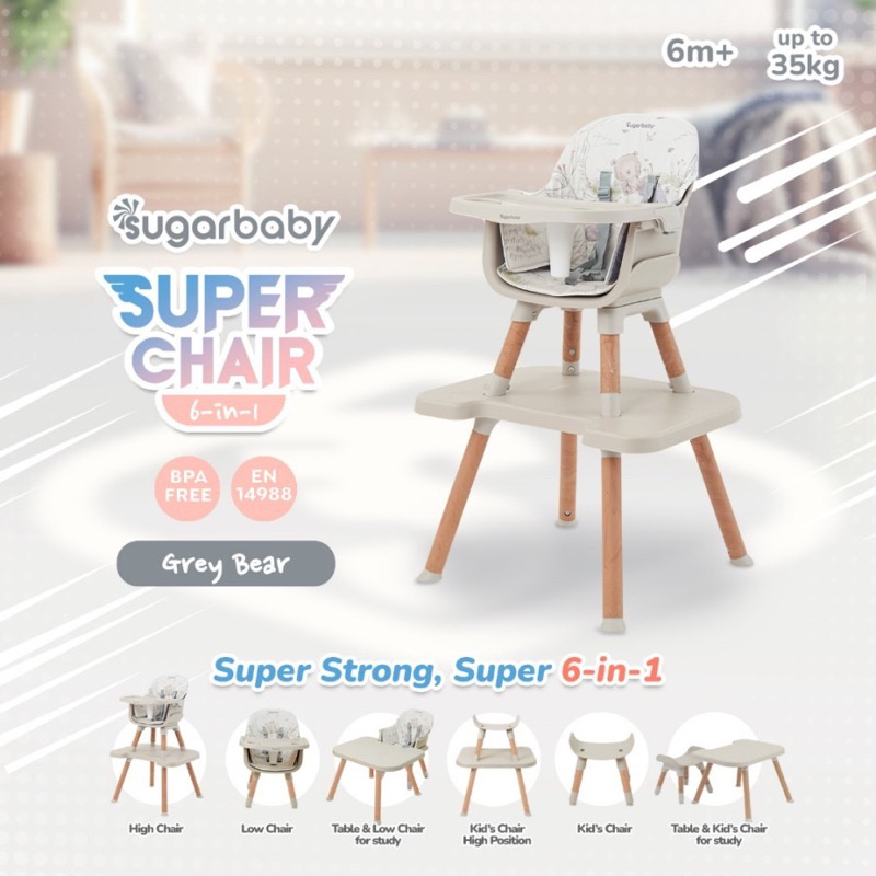 Preloved Sugar Baby SUPER Chair / Convertible Baby High Chair 6in1 / Kursi Makan Sugar Baby 6in1