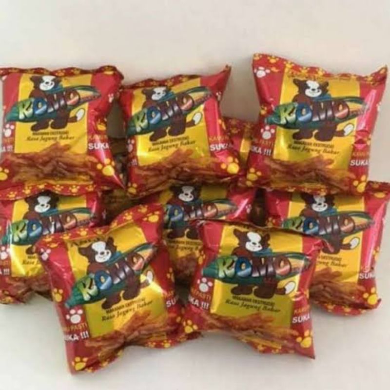 

Snack Komo 10 pcs/1 renceng, Ciki rasa jagung, jajanan Komo berhadiah uang bila beruntung