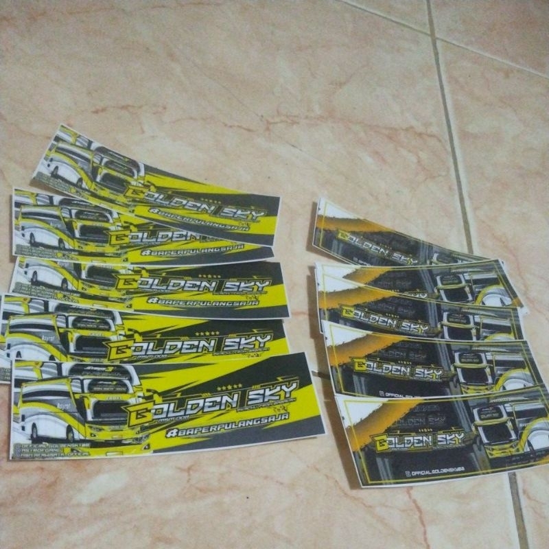 

stiker bus mania "GOLDEN SKY