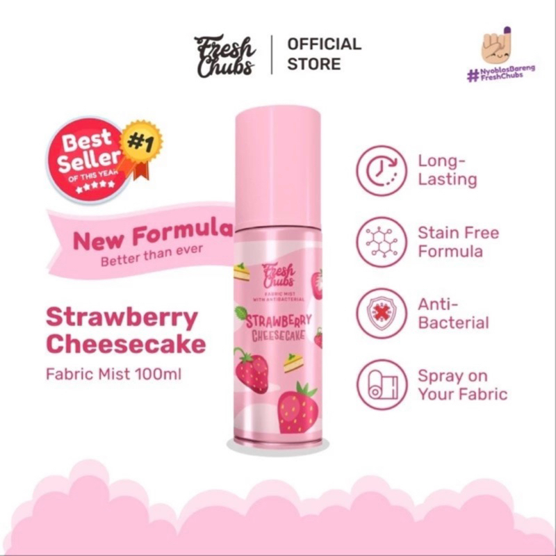 (Distributor Resmi) Parfum Freshchubs Strawberry Cheesecake NO BOX!