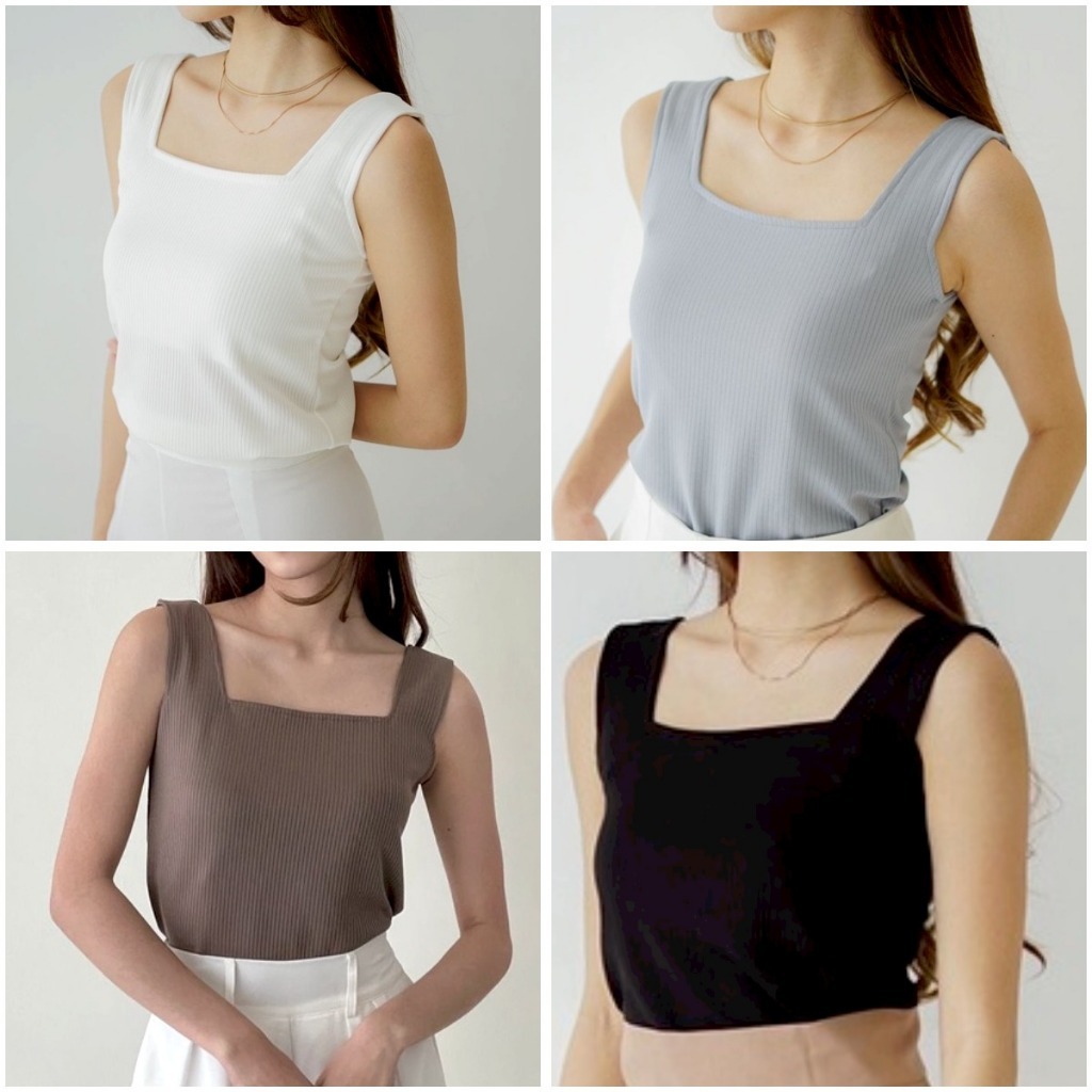 grosir_solo II HALTER RIB TANKTOP / TANKTOP POLOS / ATASAN WANITA / KAOS TENGTOP WANITA