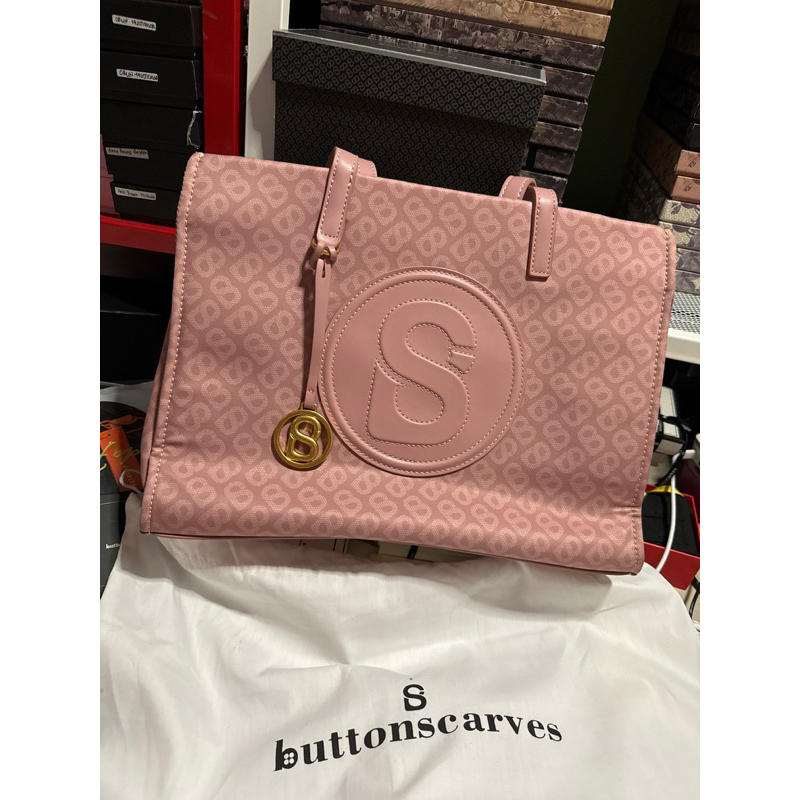 TAS PRELOVED BUTTONSCARVES AALIYA TOTE BAG TAPIS DUSTY ROSE BUKAN BLACK SECOND BEKAS BUKAN BARU BALI