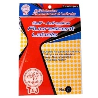 

labet dot bulat tom jerry self adhesive flourscent labels