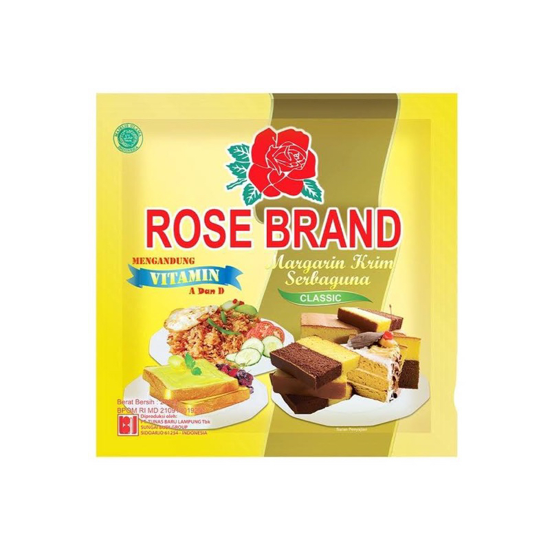 

ROSE BRAND MARGARINE KRIM SERBAGUNA 200GR