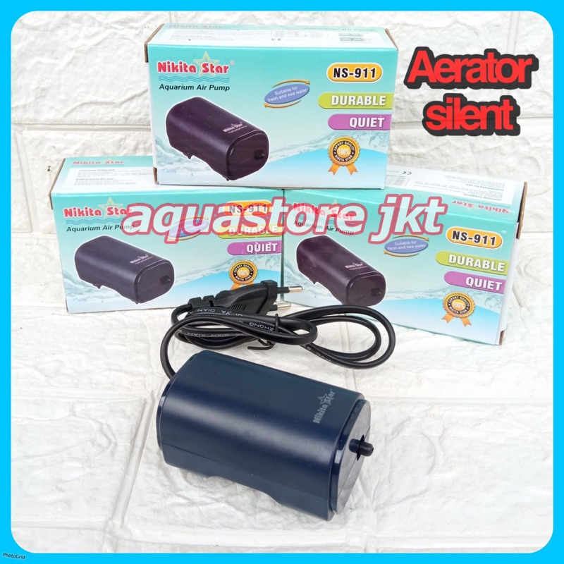 AERATOR AQUARIUM SILENT NIKITA STAR NS 911 MESIN GELEMBUNG UDARA AERATOR AQUARIUM