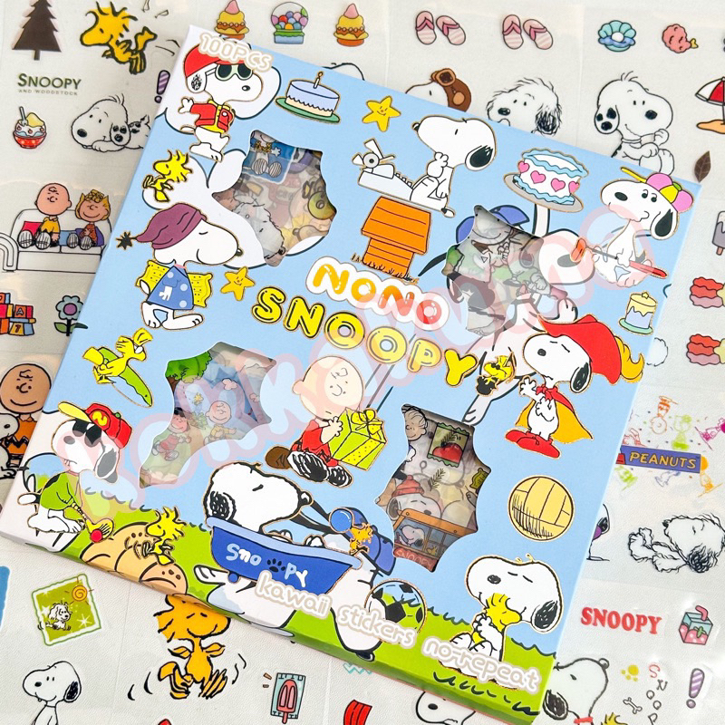 

Stiker Nono Snoopy 100 lembar Aesthetic Sticker Diary / Journal / Bottle