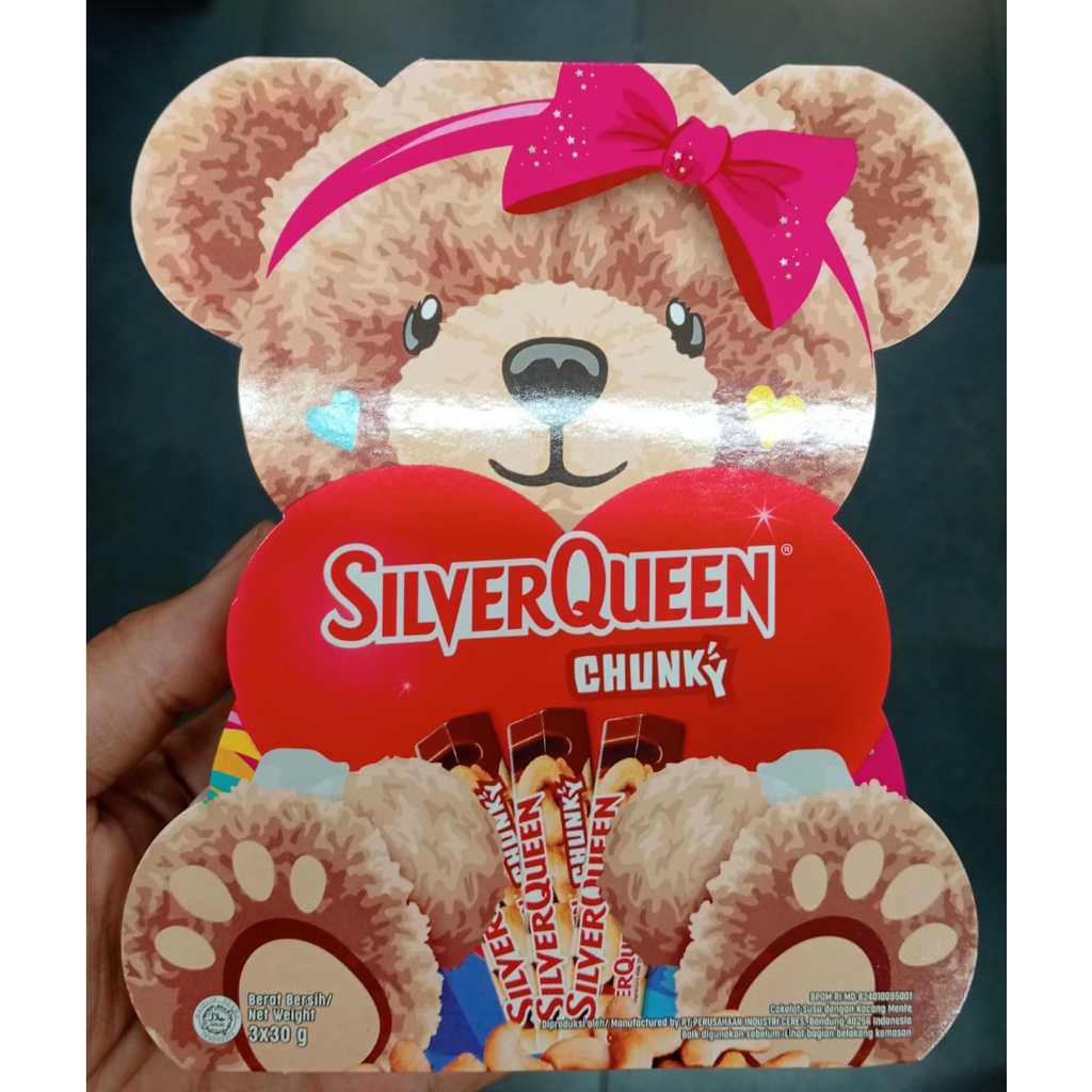 

Coklat SilverQueen Cokelat Valentine Silver Queen Chunky Bear Limited Isi 3 X 30 Gram Free Kartu Ucapan.