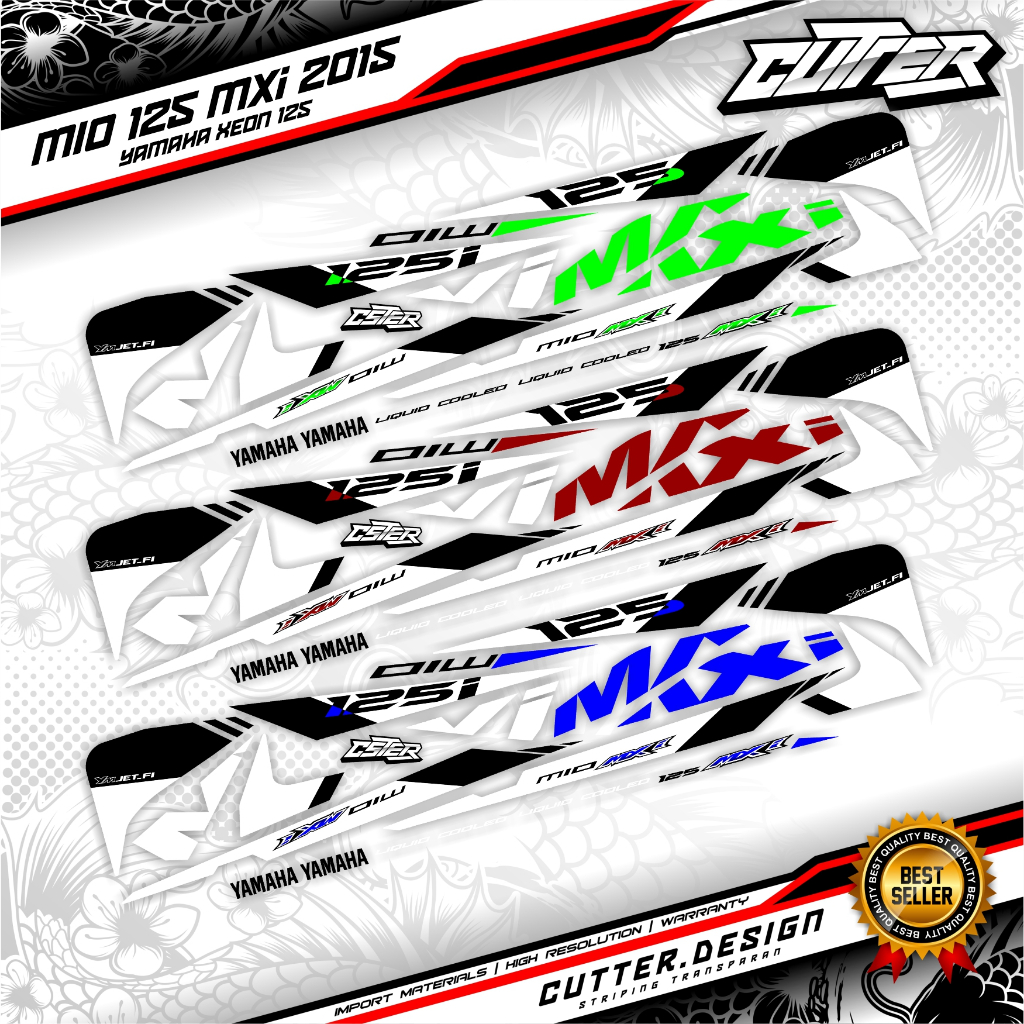 STRIPING TRANSPARAN YAMAHA XEON 125i mxi mx rr rc mio 125i