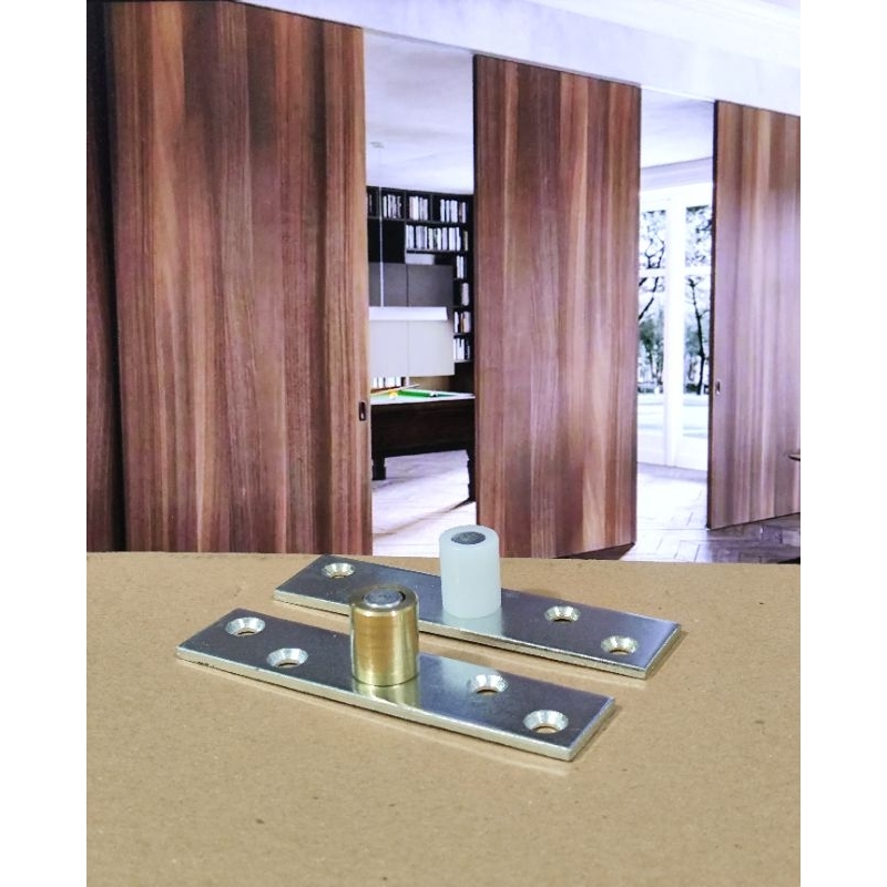 Roda bawah T lurus untuk pintu geser atau pintu lipat